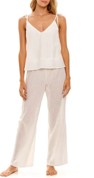 Bianca Cotton Swiss Dot Camisole Pajamas