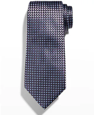 Men's Geometric Silk Tie