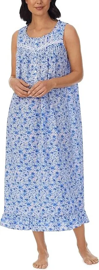 Eileen West 50 Sleeveless Nightgown (Multi Floral) Women's Pajama