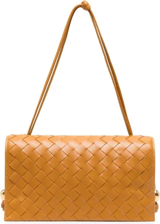 Brown Trio Intrecciato Leather Mini Bag