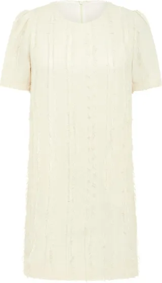 Belle & Bloom - Star Child Textured Mini Dress - Off- White