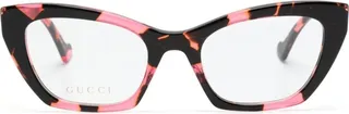 Logo-Plaque Cat-Eye-Frame Glasses