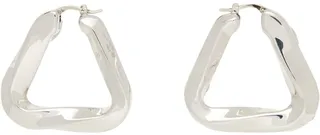 Bottega Veneta Silver Triangle Earrings