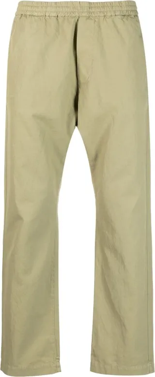 Straight-Leg Cotton-Linen Trousers