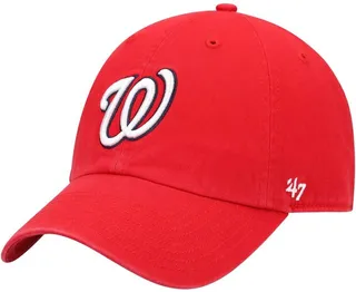 Men's Red Washington Nationals Home Clean Up Adjustable Hat