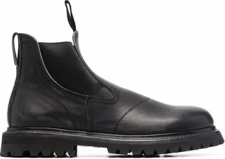 ankle-length leather Chelsea boots