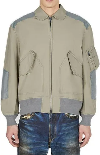 Junya Watanabe MAN Panelled Zipped Bomber Jacket