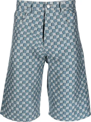 Logo-Print Denim Shorts