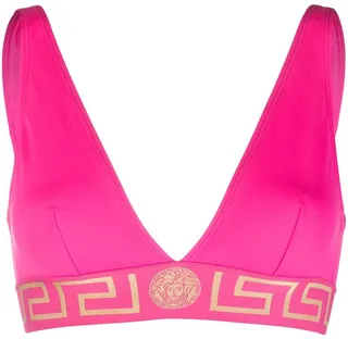 Greca-pattern bikini top