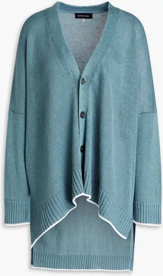 Oversized linen cardigan