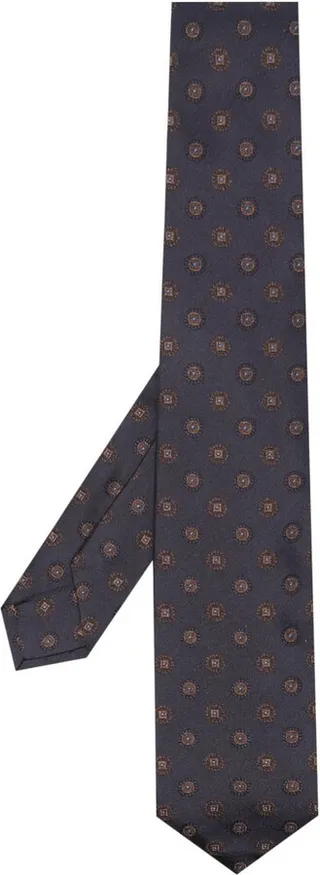 Embroidered Silk Tie