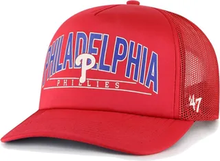 Men's '47 Brand Red Philadelphia Phillies Backhaul Foam Trucker Snapback Hat