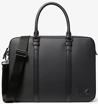 Hudson Textured Leather Briefcase