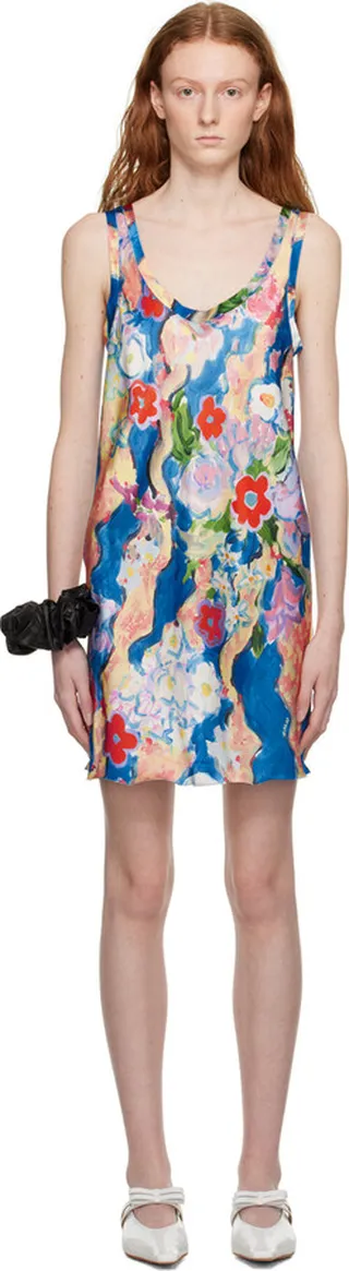 Marni Blue Pattern Minidress