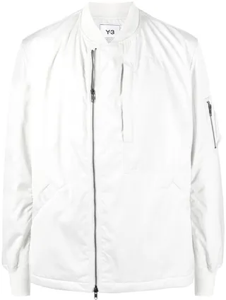 Off-Centre Zipped Bomber Jacket