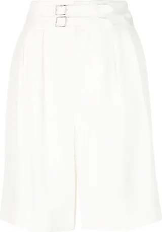 Francine pleated silk shorts