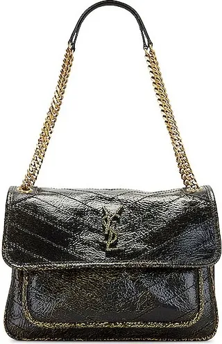 Saint Laurent Medium Niki Chain Bag in Black