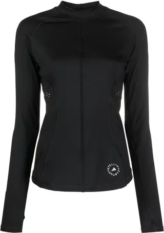 Perforated High-Neck Sports Top