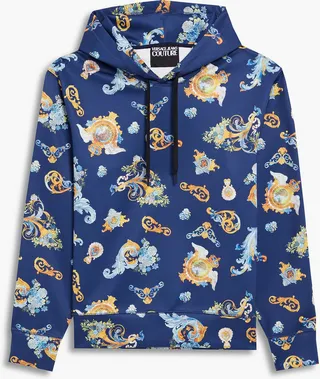 Printed ponte hoodie