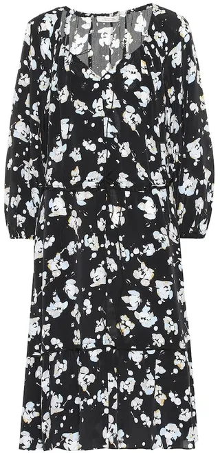Artistic Blossoms silk-blend dress