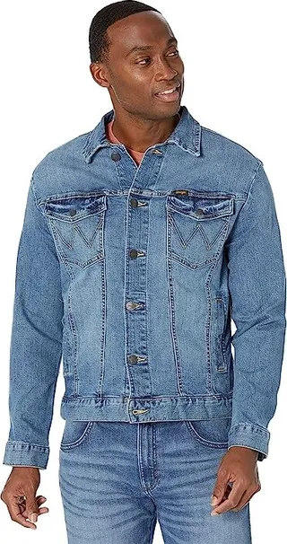 Wrangler Denim Jacket (Antique Blue) Men's Clothing