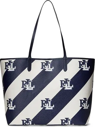 LAUREN Ralph Lauren Collins 36-Tote-Large (French Navy) Handbags