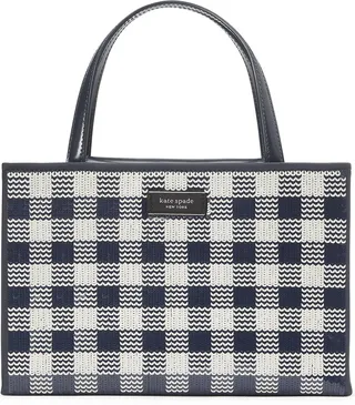 Sam Icon Embellished Sequin Gingham Tote