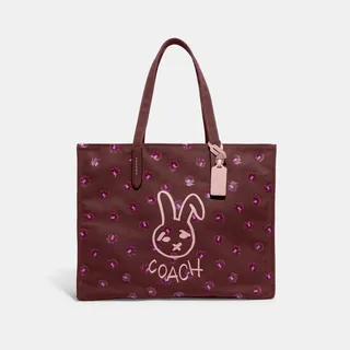 Lunar New Year Tote 42 With Rabbit In 100 Percent Recycled Canvas