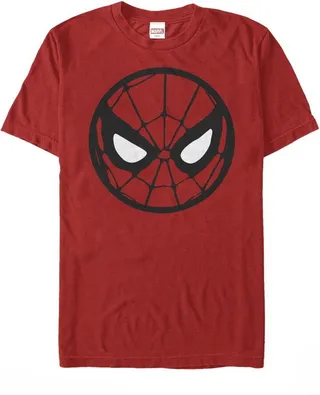 Men's Marvel Spider-Man Circle Mask T-Shirt - Red - Medium