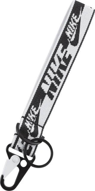 Nike Unisex Key Holder Wrist Lanyard in White