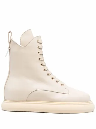 Leather Lace-Up Boots