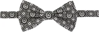 Geometric Print Silk Bow Tie
