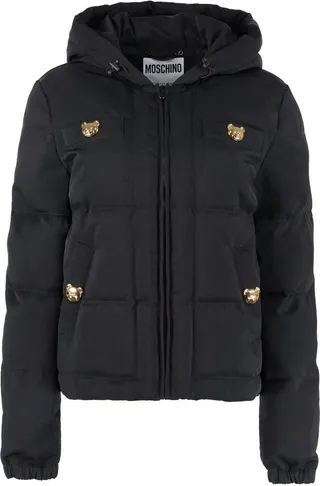 Moschino Teddy Bear Embellished Hooded Jacket