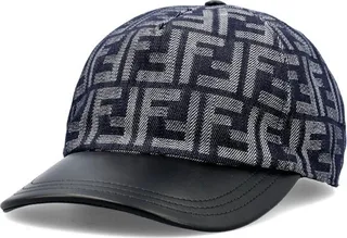 Fendi FF Motif Jacquard Denim Baseball Cap