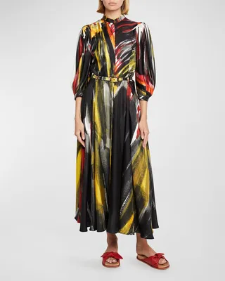 Dexter Printed Button-Front Dress