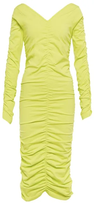 Ruched midi dress