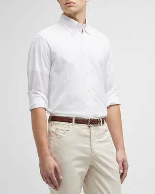 Men's Basic Point-Collar Sport Shirt