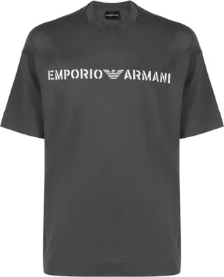 logo-print drop-shoulder T-shirt