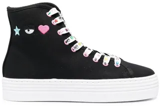 Logo-Embroidered Platform Sneakers
