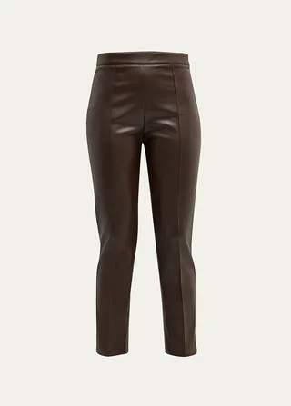 Cropped Pintuck Skinny Pants