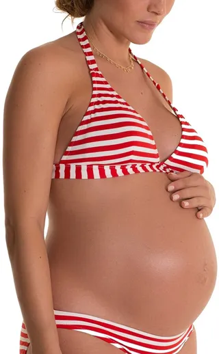 Isabella Striped Maternity Bikini Top