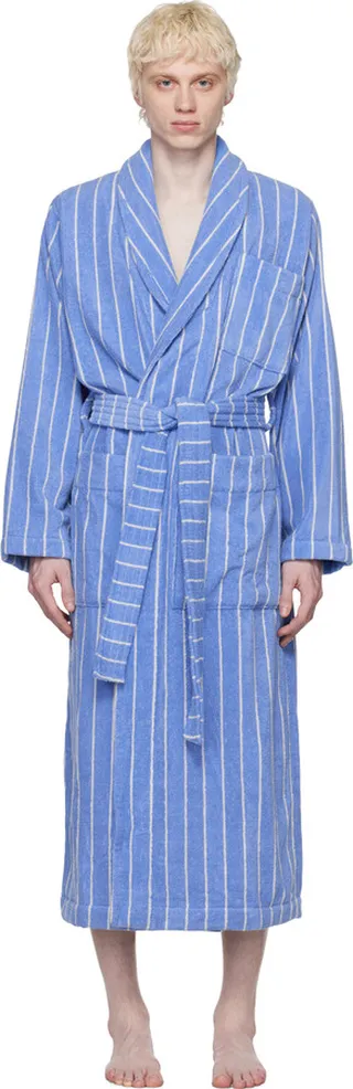 Tekla Blue Classic Bathrobe