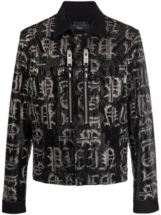 Logo-Print Denim Jacket