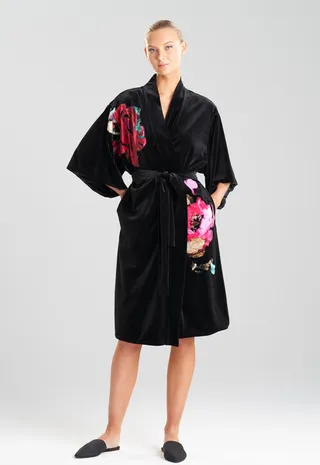 Natalie Applique Velvet Robe