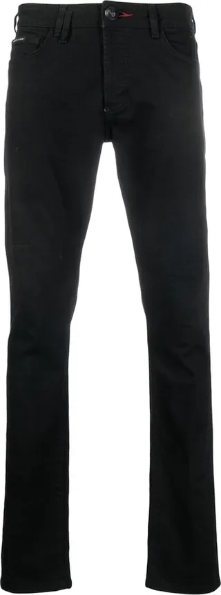 Logo-Embroidered Skinny Jeans