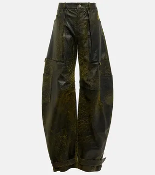 Codi embroidered leather pants
