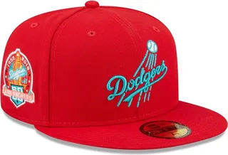 Men's New Era Scarlet Los Angeles Dodgers 60th Anniversary Undervisor 59FIFTY Fitted Hat