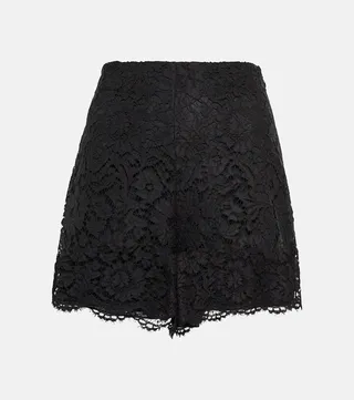 High-rise lace shorts