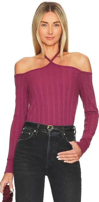 Mozza Halter Long Sleeve Top