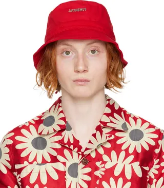Jacquemus Red 'Le Bob Gadjo' Bucket Hat